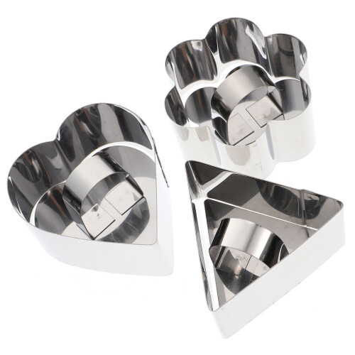 6Sets Lightweight Stainless Biscuit Molds Assorted Colors Baking Tools