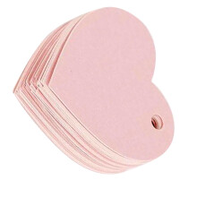 200 Pcs Diy Heart-Shaped Hanging Tag For Valentine Day Party Decor