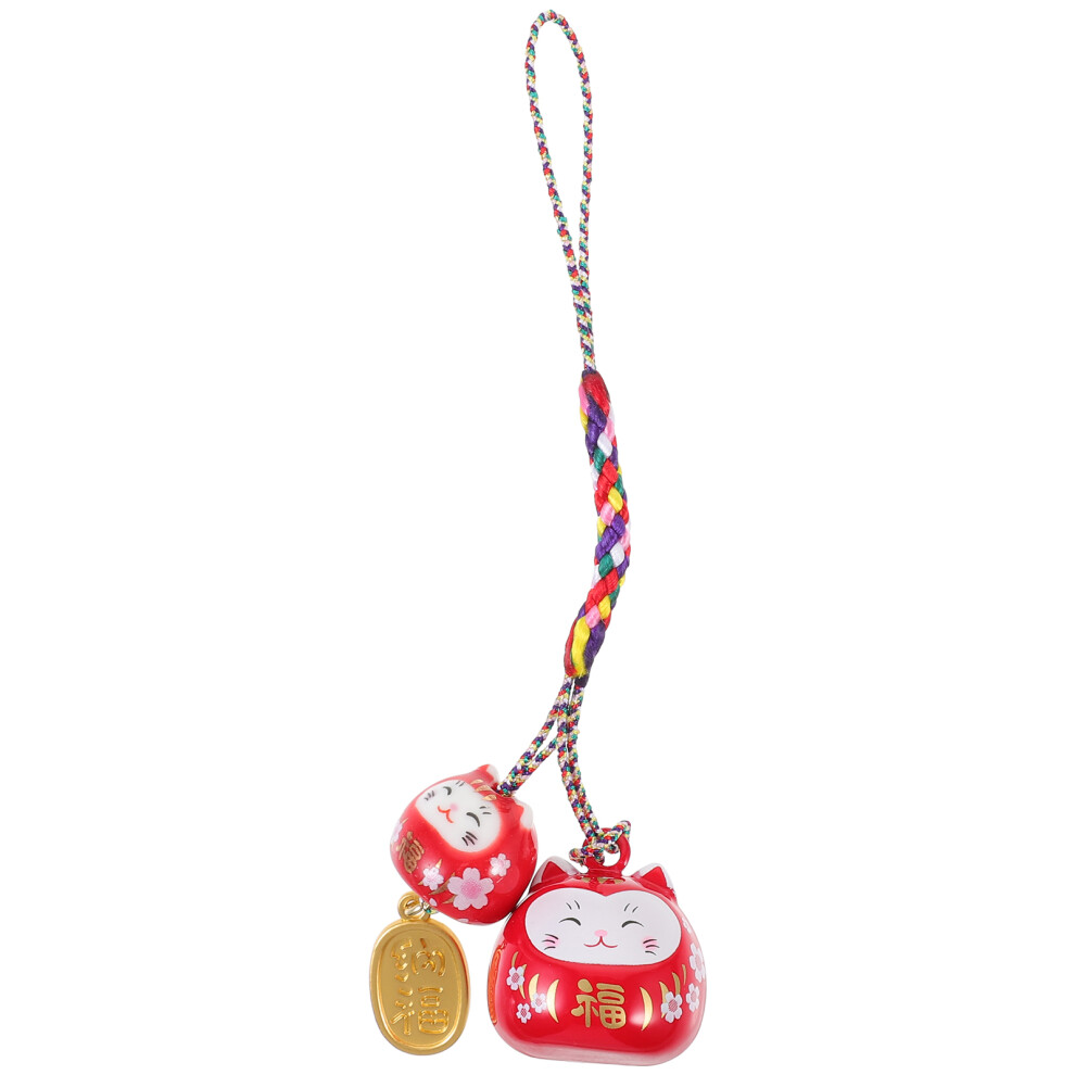 2Pcs Japanese Luck Cat Pendant For Bag Backpack Phone Decor 3363707905373