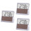 3Pcs Solar Transparent LED Digital Aquarium Temperature Meter White 6