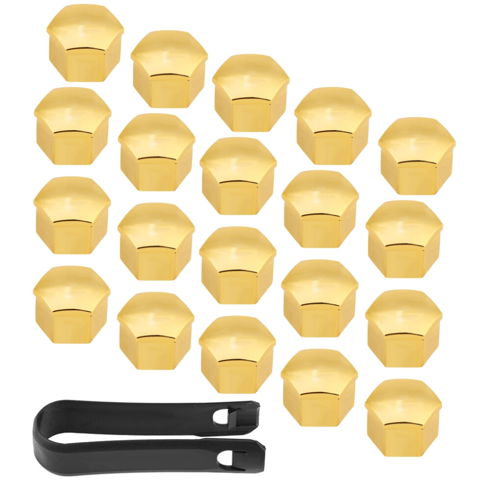 20Pcs 17Mm Car Wheel Hub Cover Caps For Lug Nut & Bolt Protection Gold 8451352134127