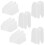 6St Witte Platenspeler Naaldbeschermers Van Plastic, Universeel 9