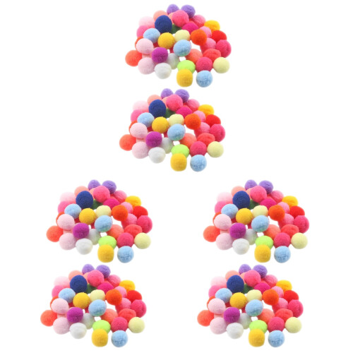 6 Pcs Colorful Fluffy Balls String Wall Pendants For Kids Room 1