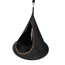 Portable Hanging Chair Hammock Butterfly Shaped Double Swing Anti-Mosquito Waterproof Outdoor Camping Black 100 Kg