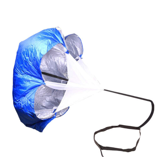 Speed Chute Resistance Parachute Training With Adjustable Strap For Sprint Speed Training Stamina Strength Blue