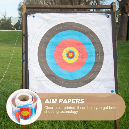 Fluorescent Adhesive Stickers 1 Roll For Shooting Practice Archery Labels Splatter Pattern High Stickiness 1
