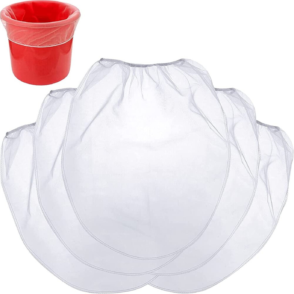 Paint Strainer Bags 25 Pcs 5-Gallon Elastic-Top White Fine-Mesh Bags For Hydroponics, Painting, Gardening 9393856191031