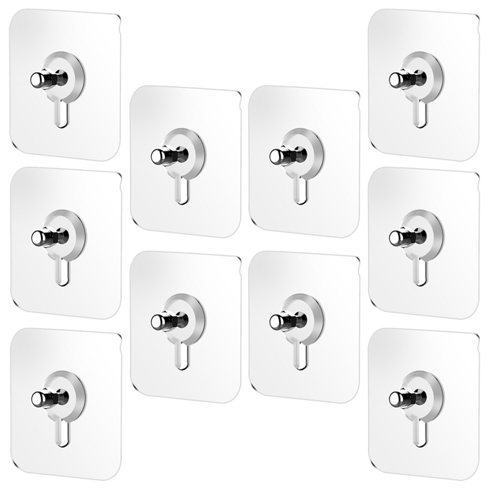 30 Pcs Clear Furniture Hanger Pads With Screws Non-Trace Hook 3363707901962