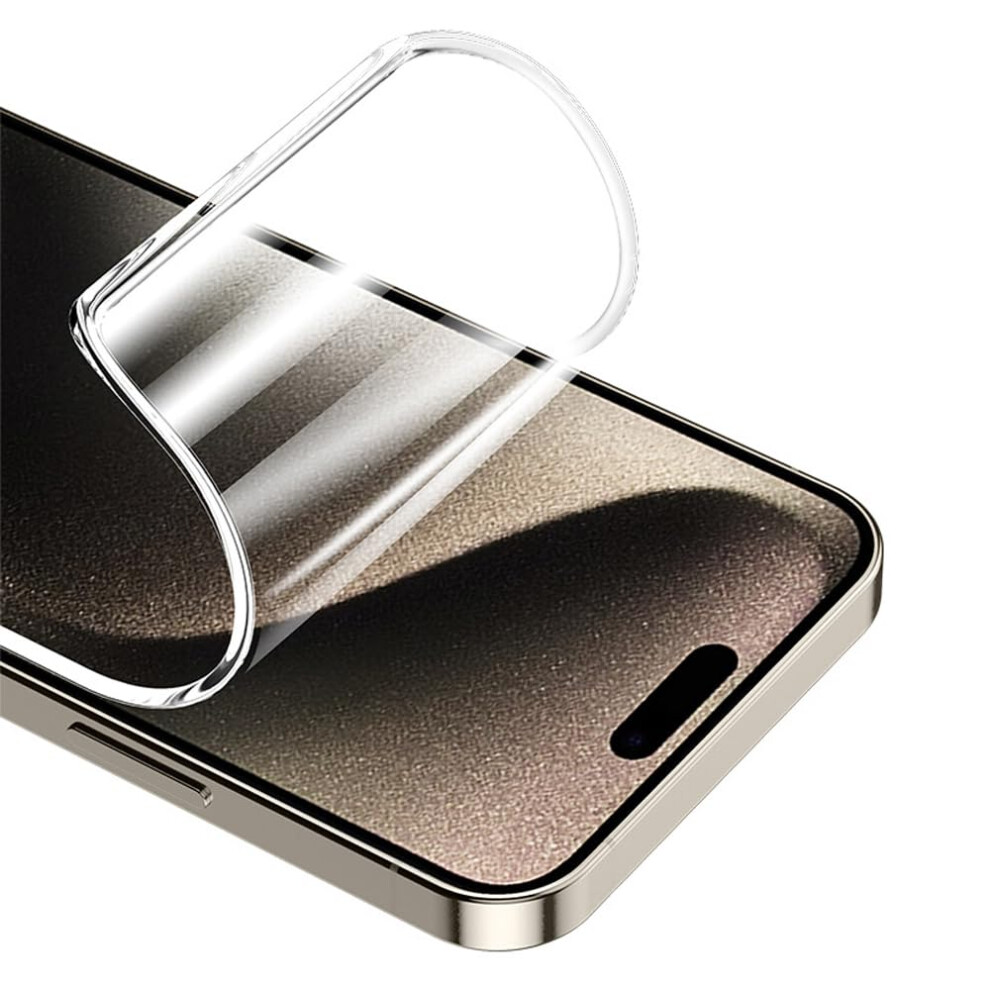 Clear Hd Hydrogel Screen Protector For Iphone 15 Plus 2-Pack Soft Tpu Film Not Tempered Glass High Sensitivity 9354506151546