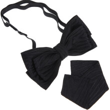 5 Sets Men Pre-Tied Bow Ties Pocket Square Handkerchief For Groomsmen