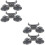 4 Pcs Plastic Fish Tank Lamp Brackets For Water Plants Grey 6