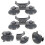 4 Pcs Plastic Fish Tank Lamp Brackets For Water Plants Grey 8
