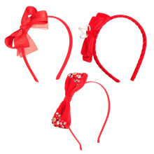 9 Pcs Chinese New Year Headband For Girls Party Hair Bowknot Band