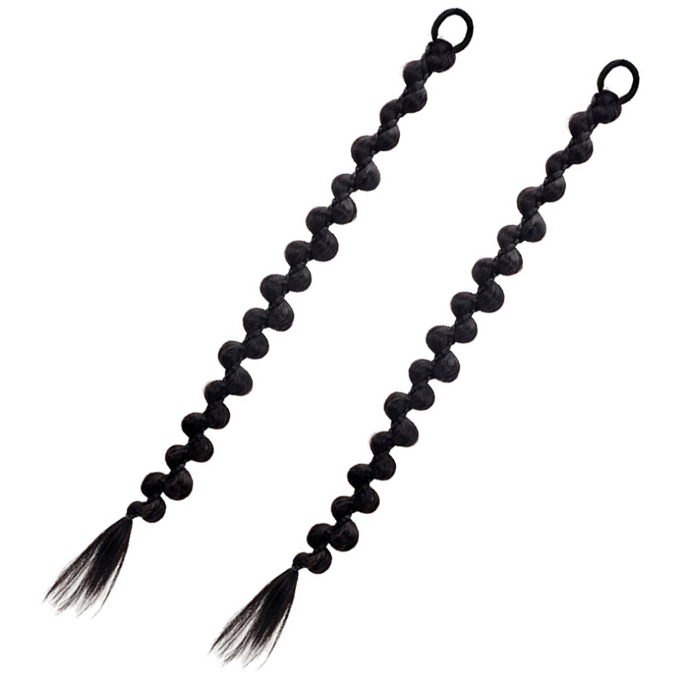 Aboofan Unisex 8 Pcs Long Ponytail Extensions Braided Hairpiece For Women