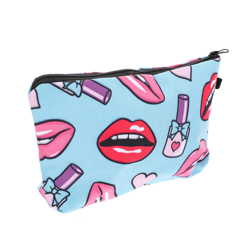 Aboofan Light Sexy Lip Cosmetic Bag Portable Makeup Storage Toiletry With Zipper