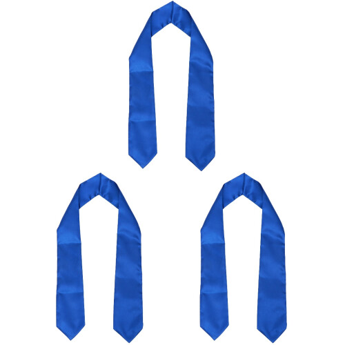 3 Pcs Unisex Plain Graduation Stole Sash Set 2