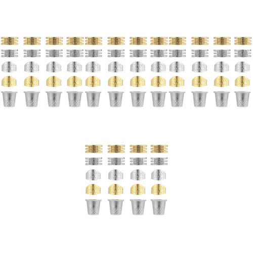 80 Pcs Diy Copper Sewing Thimble For Cross Stitch Finger Protector 2