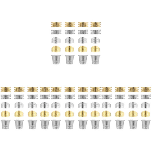 80 Pcs Diy Copper Sewing Thimble For Cross Stitch Finger Protector 1
