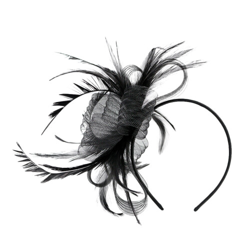 Fascinator Headband For Women Fascinators Hat Black 1pack