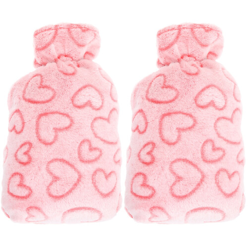 2Pcs Comfortable Hot Water Bag Cover With Hand Warmer Design 1