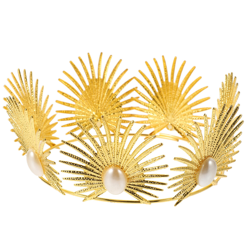 4Pcs Crown Cake Topper Pearl Hair Ornament Decorative Crown For Party-image-OPC-PKXP96T-NEW