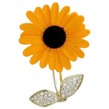 2Pcs Sunflower Brooch Pin For Women Scarf Hat Decor