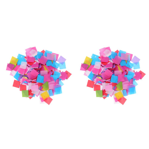 2 Packs Wedding Themed Confetti Square Decorative Accessories 1