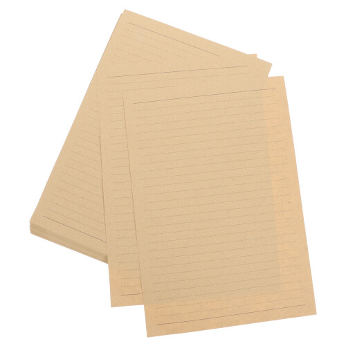 100 Sheets Retro Lined Kraft Letter Paper For Writing Handwriting B5 2