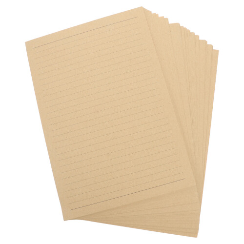 100 Sheets Retro Lined Kraft Letter Paper For Writing Handwriting B5