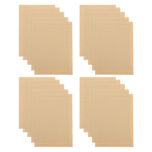 100 Sheets Retro Lined Kraft Letter Paper For Writing Handwriting B5 1