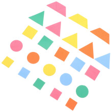 1500Pcs Foam Shapes Stickers Self Adhesive Eva Geometric Crafts