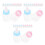 36 Pcs Creative Cartoon Mini Transparent Feeding Bottle For 8