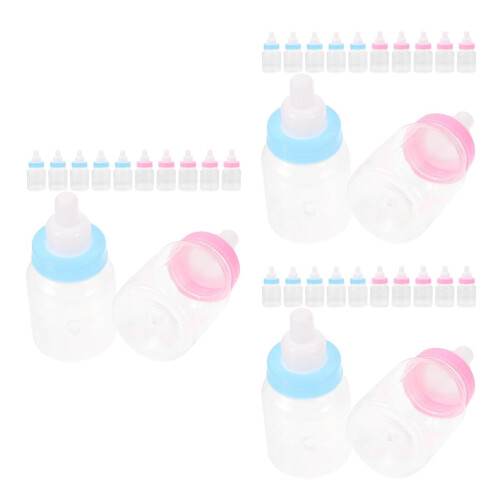 36 Pcs Creative Cartoon Mini Transparent Feeding Bottle For 1