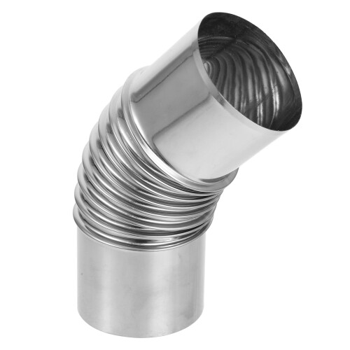 5Stk 90 Kaminbogen Ofenrohr Verbindungsstück Robust Silber 2