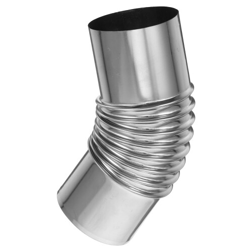5Stk 90 Kaminbogen Ofenrohr Verbindungsstück Robust Silber 1