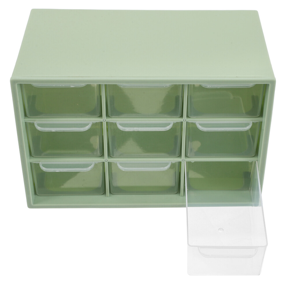 3Pcs Plastic 9-Drawer Jewelry Box Clear Earring Organizer Green-image-OPC-PKXPBZM-NEW