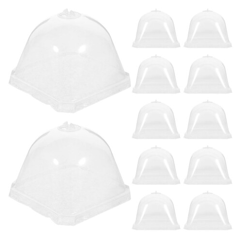 24 Pcs Clear Plastic Dome Covers For Garden Plant Protection 1