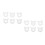 12Pcs Ice Cream Maker Nozzle Attachments White Plastic Commercial Use 10