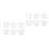 12Pcs Ice Cream Maker Nozzle Attachments White Plastic Commercial Use 8