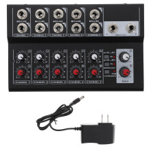 Audio Mixer 10 In 2 Out Stereo Line Mixer For Guitar Bass Plug