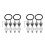 2 Sets Front Bumper Screws Quick Release Fastener Kit 6