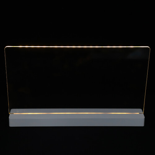 2 Sets Acrylic Led Note Board Dry Erase Light Up Message Pad