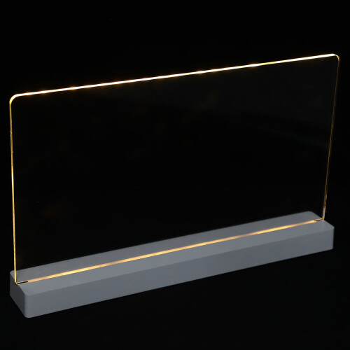 2 Sets Acrylic Led Note Board Dry Erase Light Up Message Pad 2