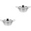 2 Sets Stainless Steel Korean Style Double Handle Noodle Pot 3