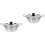 2 Sets Stainless Steel Korean Style Double Handle Noodle Pot 4