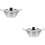 2 Sets Stainless Steel Korean Style Double Handle Noodle Pot 6