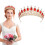 Rood Kroonvormige Tiara Voor Dames Bruiloft Accessoire 3