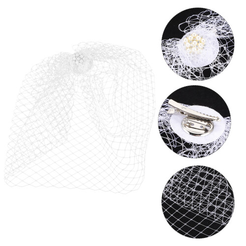 5Pcs Birdcage Veil Wedding Bride Face Mesh Hair Accessory 1