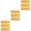 9 Pcs Plastic Comb Foundation Deep Hive Honeybee Nest Orange 5