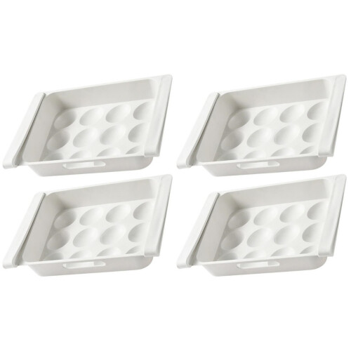 4 Pcs Drawer Type 12-Grid Egg Holders Refrigerator Storage Containers 1